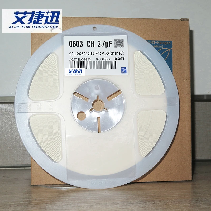 

10000/Reel CL03C2R7CA3GNNC 0201 2.7pF 2R7C 25V ±0.25pF C0G CHIP Capacitance