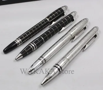 

Wakak mon starwaker series of Black Silver Grid Roller Ball Pen stationery gift Blanc ink ballpoint pen