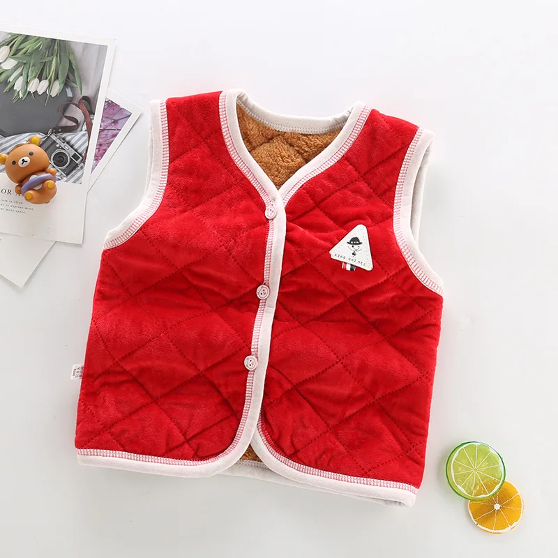 Boys Girls Warm Jackets Children's Clothing winter Outerwear Coats for Girl and Boys Cute Baby Vest Kids Warm Jacket Vest