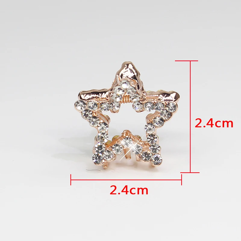 Girls Small Hair Claws Crab Rhinestone Hairpins Hair Jewelry hair accessory jewelry accessories For Women