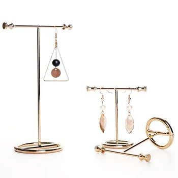

2 PCS Golden Jewelry Organizer Holder Display Rack Display Stand Props Rack