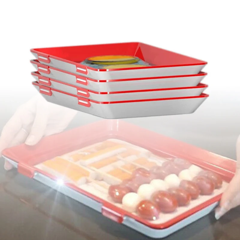 NEW 1//2//4Pcs Healthy Food Preservation Tray Storage Container Set Kitchen Tools
