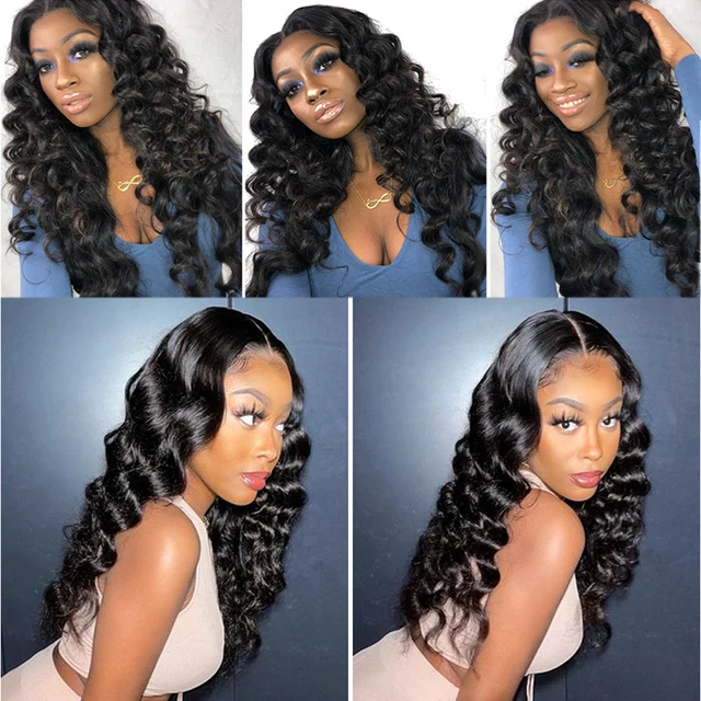 Loose deep wave frontal wigs for women human hair hd lace frontal wig 180 density remy Brazilian wig natural hair lace front wig 2