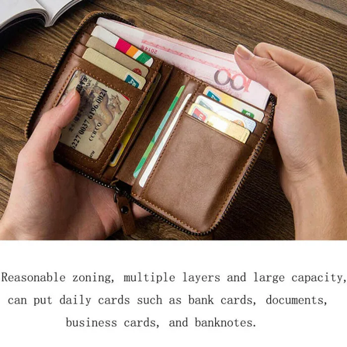 Новинка, мужской модный кошелек-держатель для карт, Cartera Hombre, мужские короткие кошельки из искусственной кожи на молнии, мужские подарки, кошелек для монет