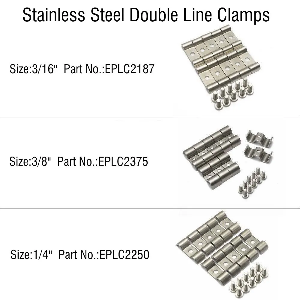 EPMAN Нержавеющая сталь двойной линии зажимы упаковка из 10 модифицированных подходит для топлива, воздуха, электрических, тормоза, линии EPLC2375