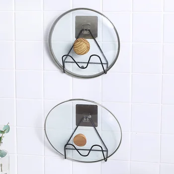 

Iron Multi-Function Pot Cover Storage Rack Hole-Free Kitchen Storage Rack Kitchen Multi-Function Cutting Board Rack Wire Kitchen