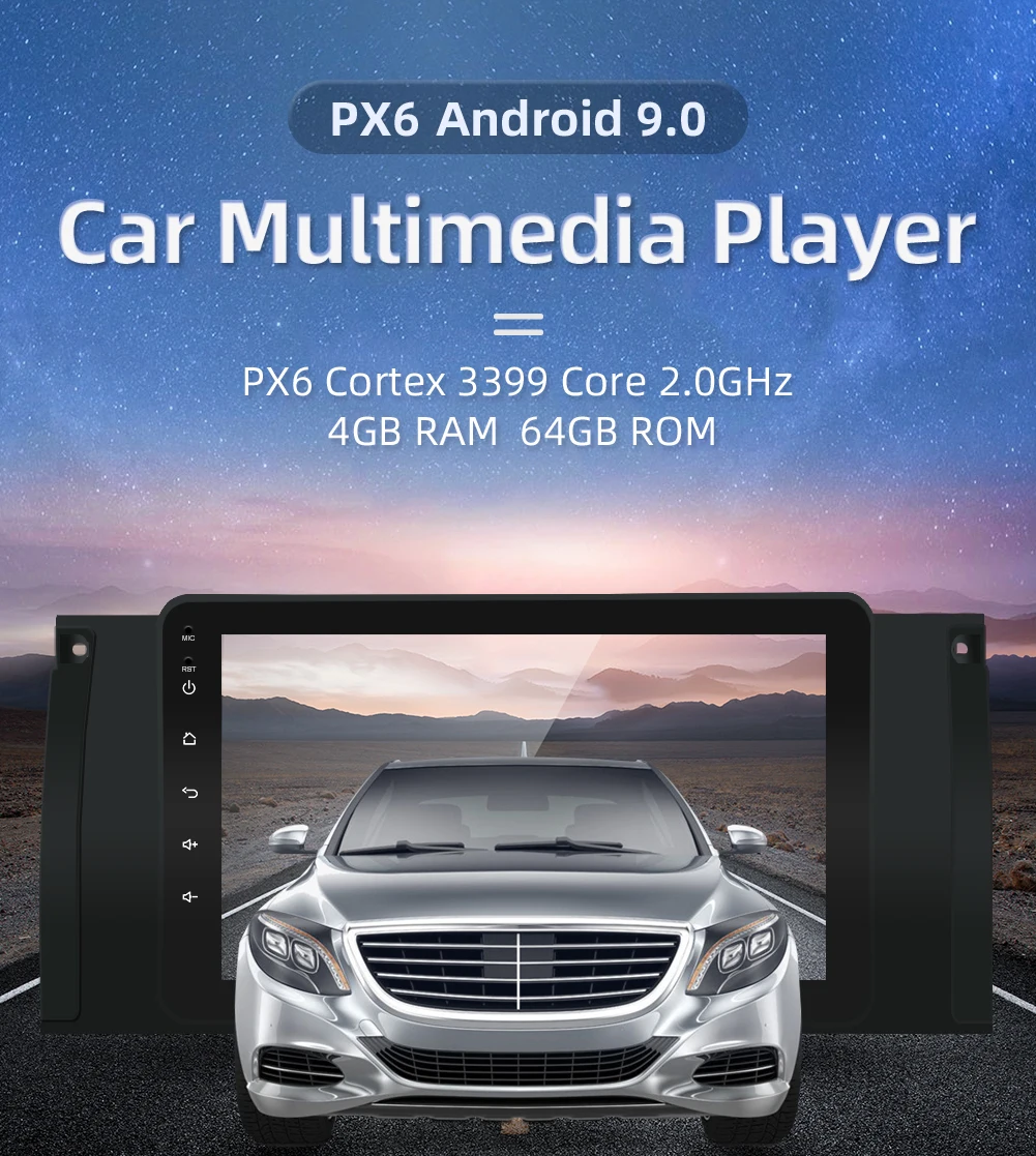 Clearance 4G RAM+64G ROM For BMW E39 Car Radio Stereo Player with Steeing wheel control HDMI Video output Free Camera Map Canbus 0