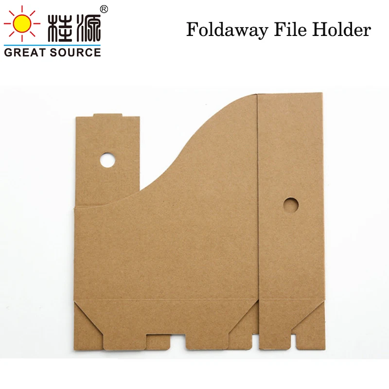 MQQFoldaway File Holder Kraft Newspaper Box Desk Top Organizer Magazine Bookend Corrugated File Holder Office Stationery (10PCS)