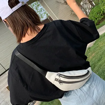 

2020 New Fanny Pack For Women Double Zipper Waist Bags Fashion Ladies Bum Bag Travel Crossbody Chest Bags Unisex Hip Bag #5.2