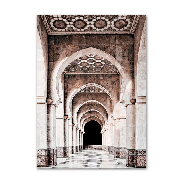 Morocco двери пейзажи религия стены искусства холст живопись Casablanca дворца