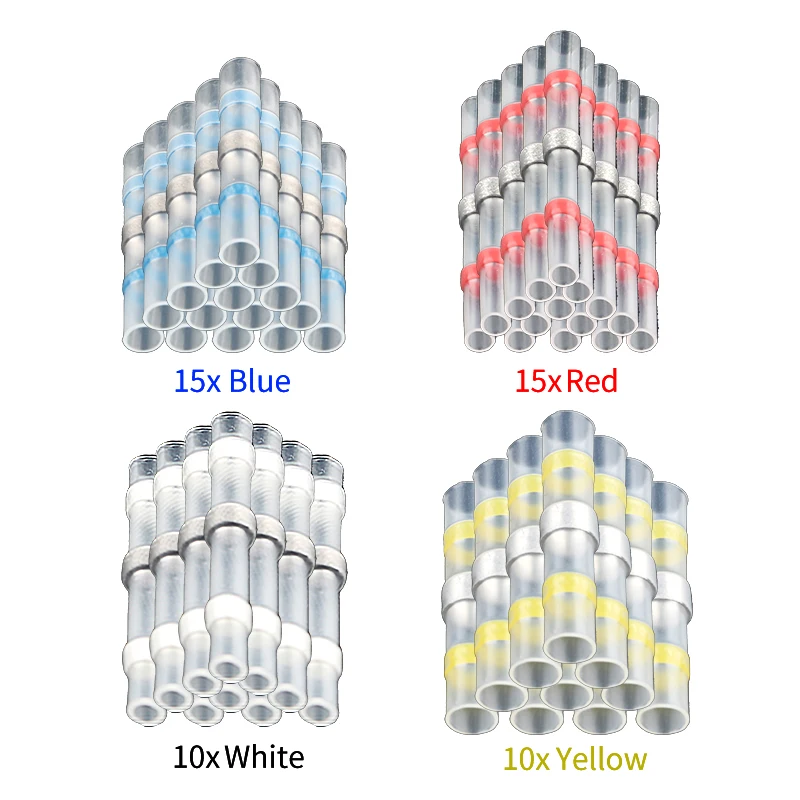 Manchons à Sertir Thermorétractables - Assortiment De 60 Pièces 0.5 à 6 Mm²