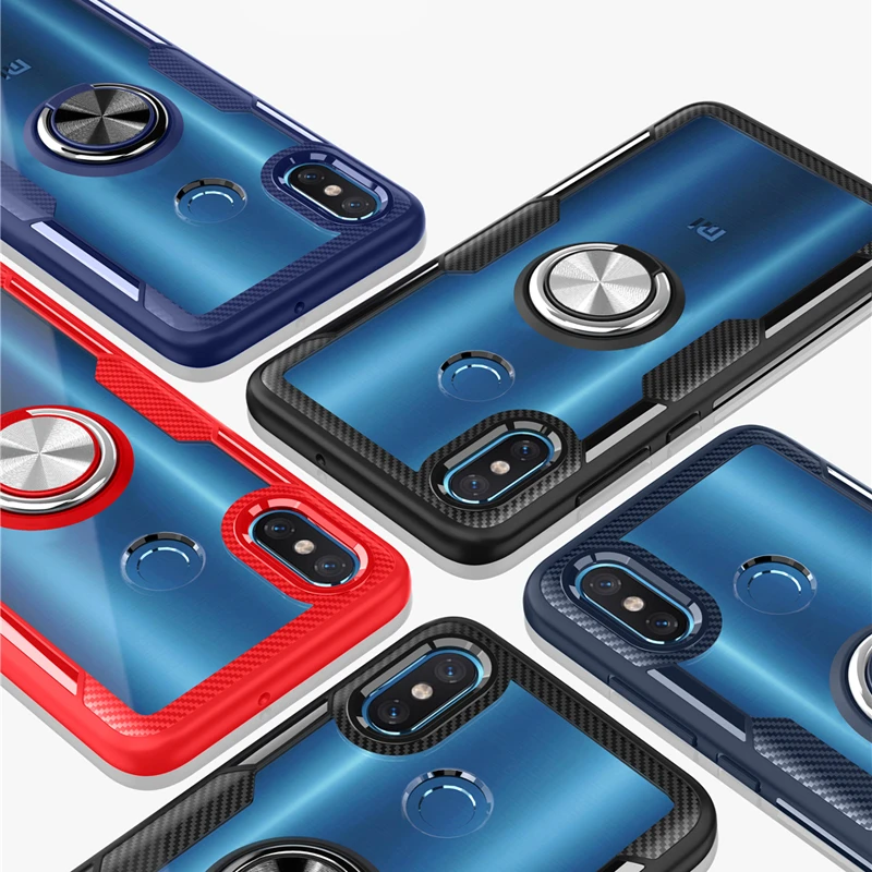 Car Holder Ring Case For Xiaomi Mi 8 9 SE Mi8 Mi9 Transparent Shockproof Phone Back Cover Xiomi Xiao mi 9SE 8SE On |