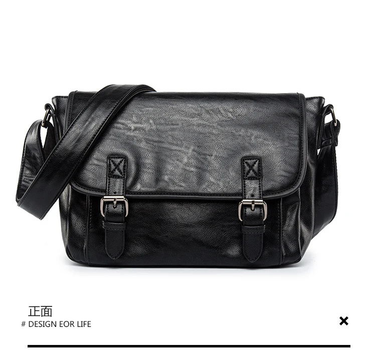 Leather Shoulder Messenger Bag men's Handbag Vintage Crossbody Bag Tote Business Man Leather Messenger Bag