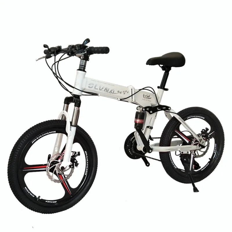 20 inch mountain bike folding children's bike double shock absorption mountain men and women's variable speed bike A0020