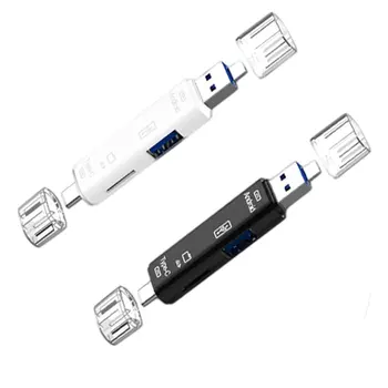 

5 In 1 Type-C Card Reader Micro USB Type-C OTG Flash Drive Adapter Connector High Speed TF OTG Memory Card Reader