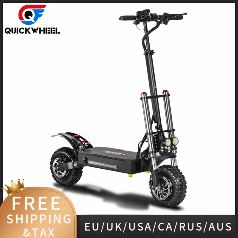 Mini Powerful Dual Motor Wide Wheel 11 Inch Quickwheel Scooters 5600 Watt Electric Scooter | Спорт и развлечения