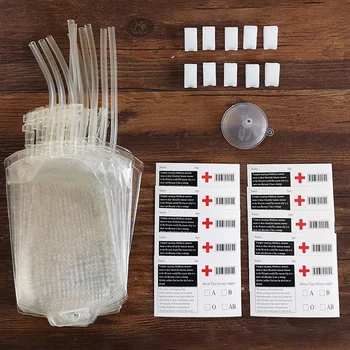 

Juice Fruit Transparent Blood Energy Festival Props Horror Safe Accessory Reusable Halloween Party Drinks Bags Kit Container