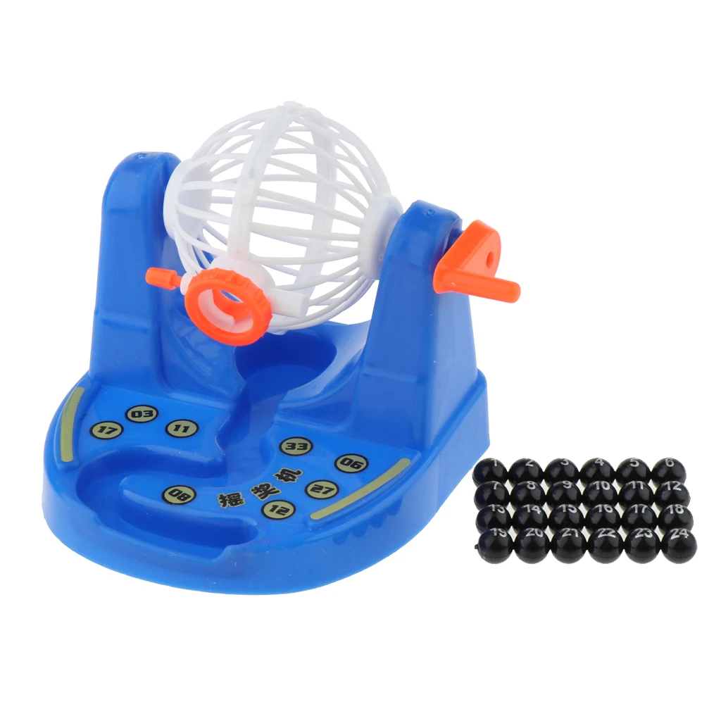 Mini Bingo Cage And Balls Set, Lottery Game Machine, Kids Interactive Toy