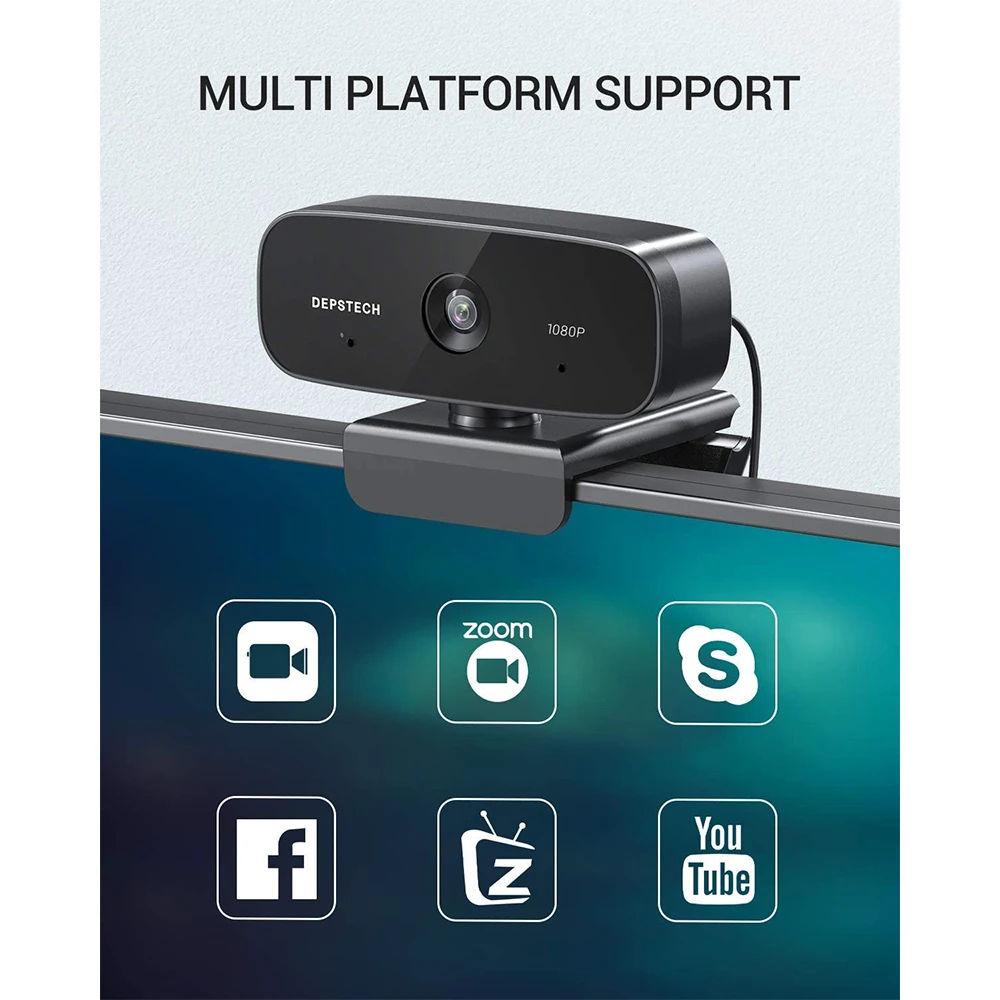 Веб камера DEPSTECH D06 1080P HD с микрофоном USB|Веб-камеры| |