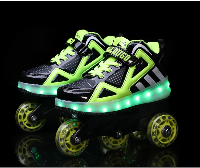 Светильник на колесиках, обувь с роликами, детская обувь с подсветкой для девочек и мальчиков, светящиеся кроссовки с подсветкой