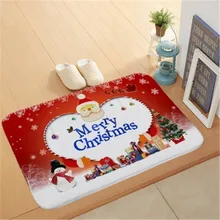60X40 см креативный Снеговик коралловый флис коврики Рождество Снежная елка вход в дверь Противоскользящий ковер X3382