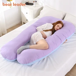 Bear Leader – oreiller en forme de U pour femmes enceintes, coussin multifonctionnel pour la Protection de la taille, en coton doux, à la mode, accessoires 