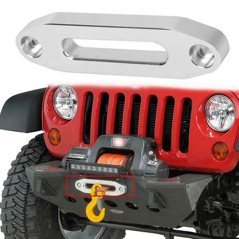 125Mm 4000LBS Universele Chrome Billet Aluminium Hawse Fairlead Synthetische Mount Lier Touw 15000Lbs Voor Suv Atv Utv