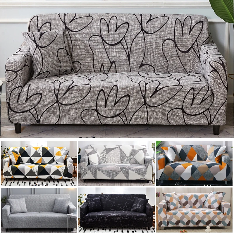 Stretch Sofa Cover Slipcovers Elastic All-inclusive Couch Case for Different Shape Sofa Loveseat Chair L-Style Sofa Case