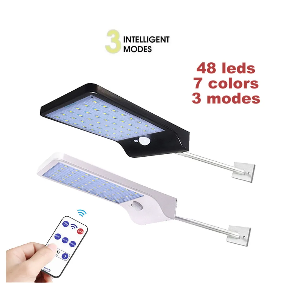 

remote 48/36 led 450LM Solar Power Street Light PIR Motion Sensor Lamps Garden Security Lamp Outdoor Waterproof Wall 3 modes