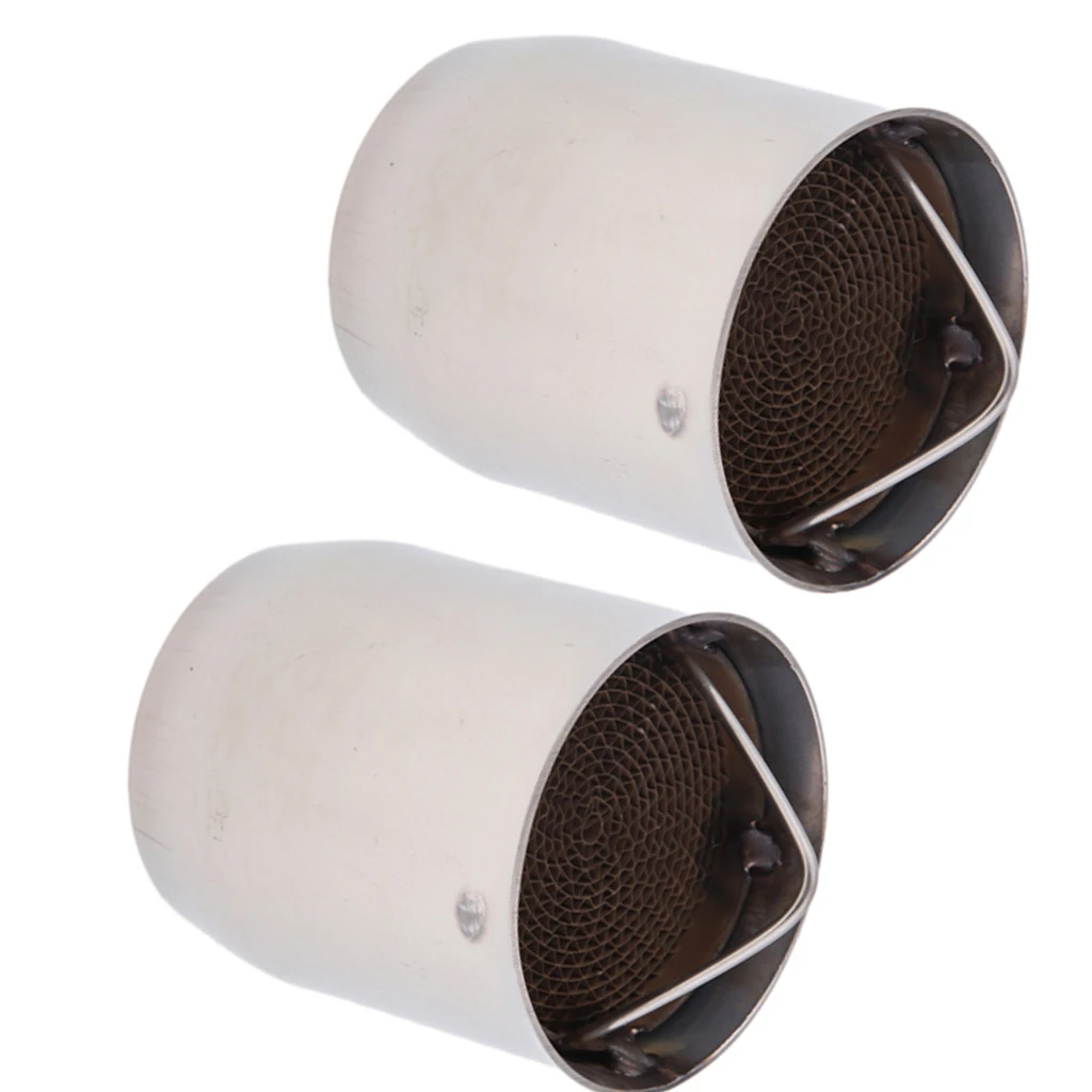MagiDeal 2 Pcs 60mm Moto Exhaust Pipe Can DB Killer Silencer Muffler Baffle
