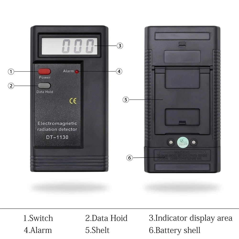 

DT-1130 Portable Digital Handheld Electromagnetic Radiation Detector EMF Meter Radiation Dosimeter Monitor Tester