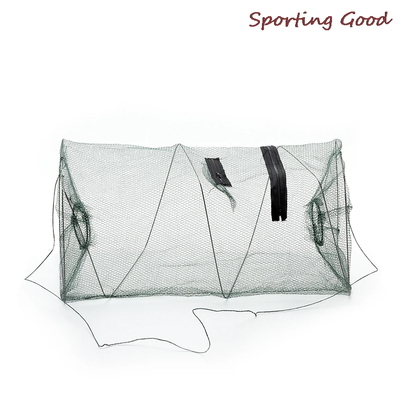 1PC Folding Fishing Net Baits Crab Fish Crawdad Shrimp Minnow Fishing Trap Cast Dip Net Cage Mesh Trap Casting Network Fish Net