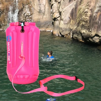 

20L Inflatable Swim Buoy Open Water Safety Lifeguard With Waistbelt Kayaking Storage Swimming Surfing Life-saving Drift Dry Bag