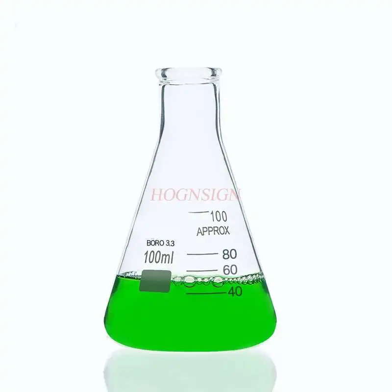 Erlenmeyer 플라스크 유리 플라스크 Erlenmeyer 플라스크 100ml 화학 실험실 장비 Erlenmeyer 플라스크