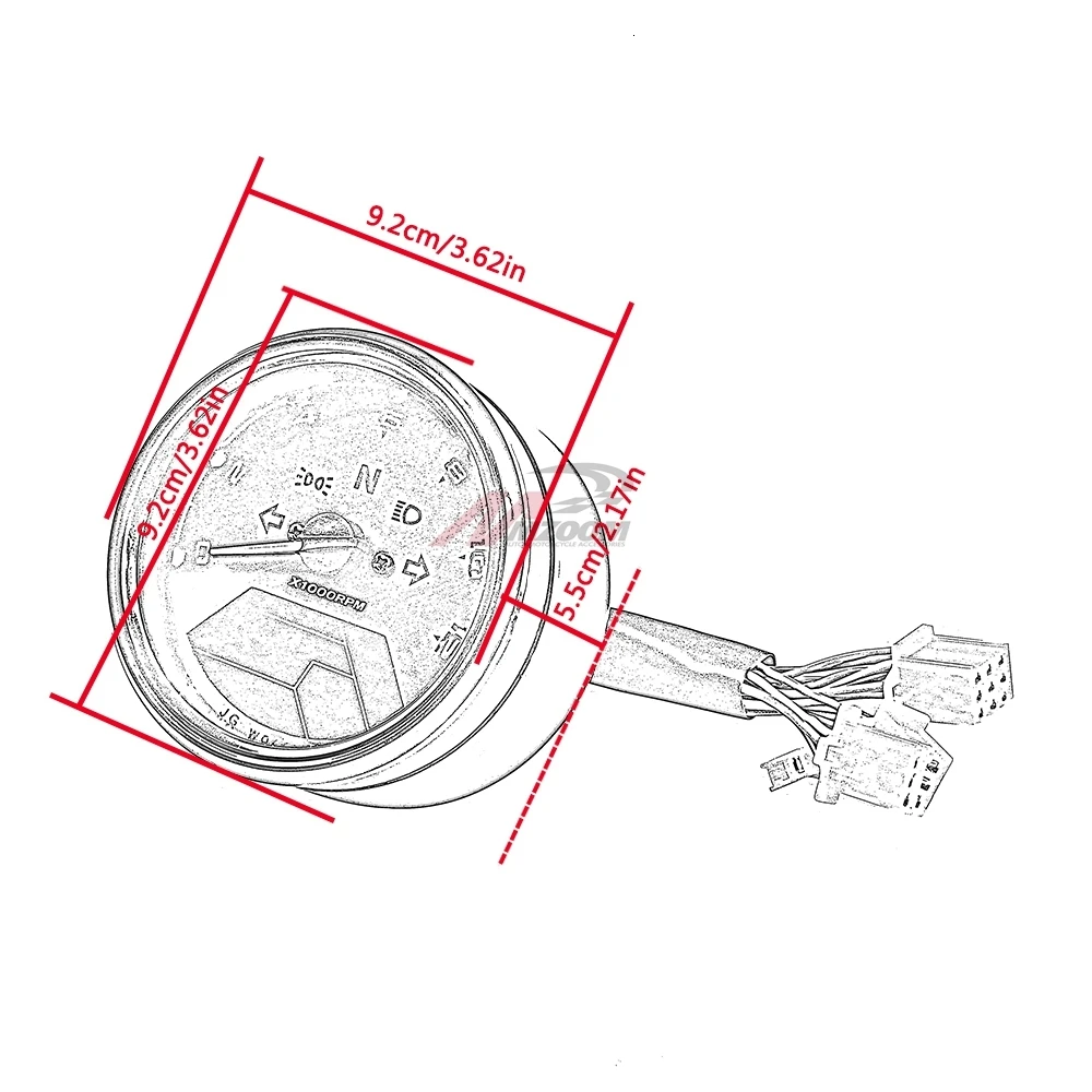 8-18 в Универсальный Мульти ЖК цифровой тахометр спидометр одометр для 2,4 цилиндр мотоцикл 12000 об/мин аксессуары для мотоциклов
