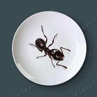 Новый креативный керамический искусственный поднос в виде насекомых фарфоровая