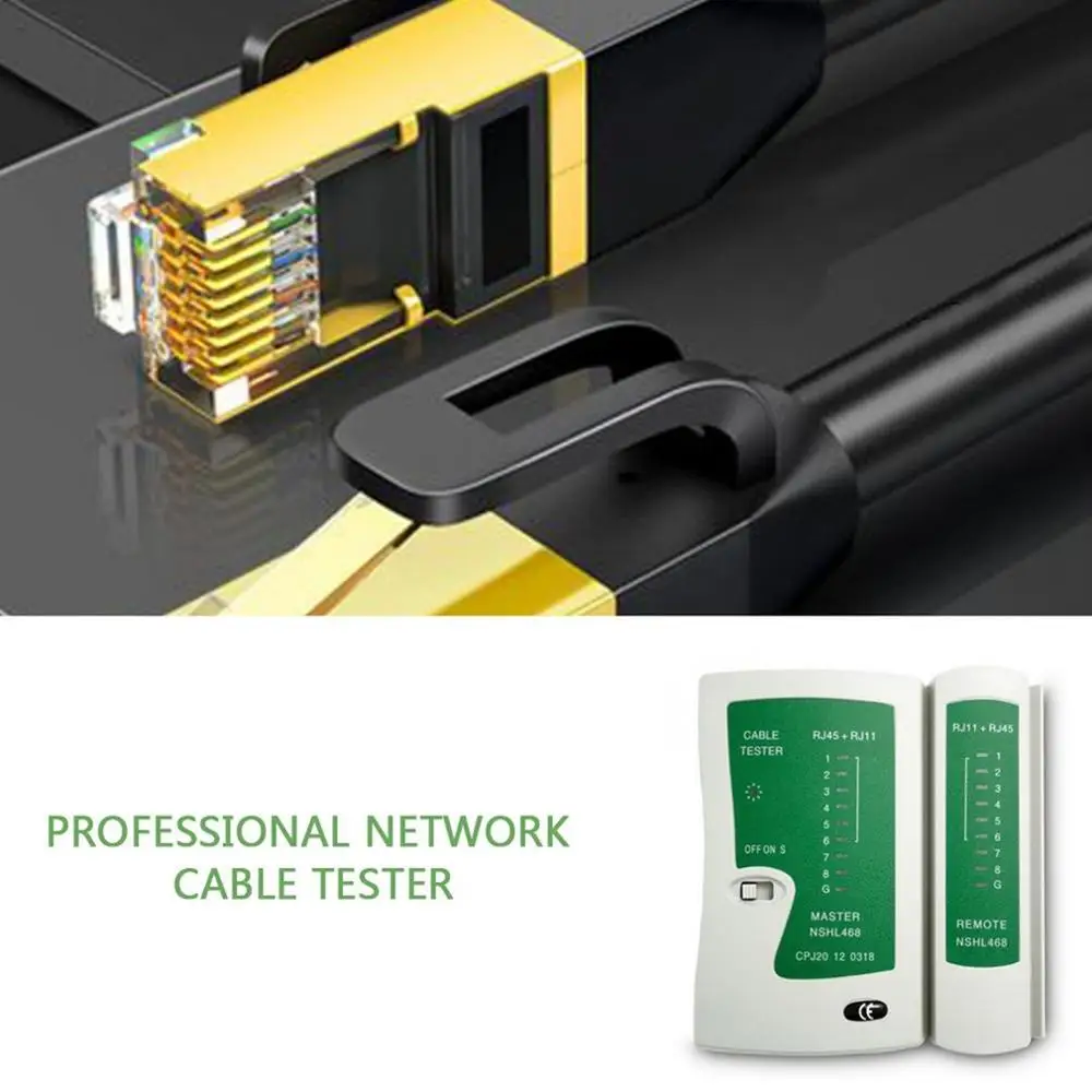Кабельный тестер RJ45 RJ11 RJ12 CAT5 UTP LAN профессиональный детектор сетевых кабелей |