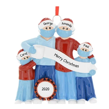 

New DIY Name Blessing Christmas Tree Hanging Pendant Keepsake Personalized Survived Family Ornament Christmas Decorations