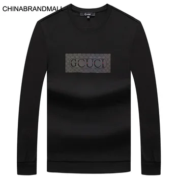 

Young And Middle-aged Trend Long Sleeve T Shirt Fat Man Plus Fat Plus Size Sweater Men Leisure Letter Round Neck T Shirt