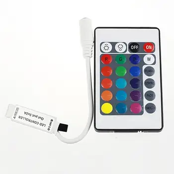 

DC 5-24V RGB LED controller Mini 24 44 keys RGB IR Remote Controller for 3528 or 5050 RGB LED strips RGB Controller Led Tape