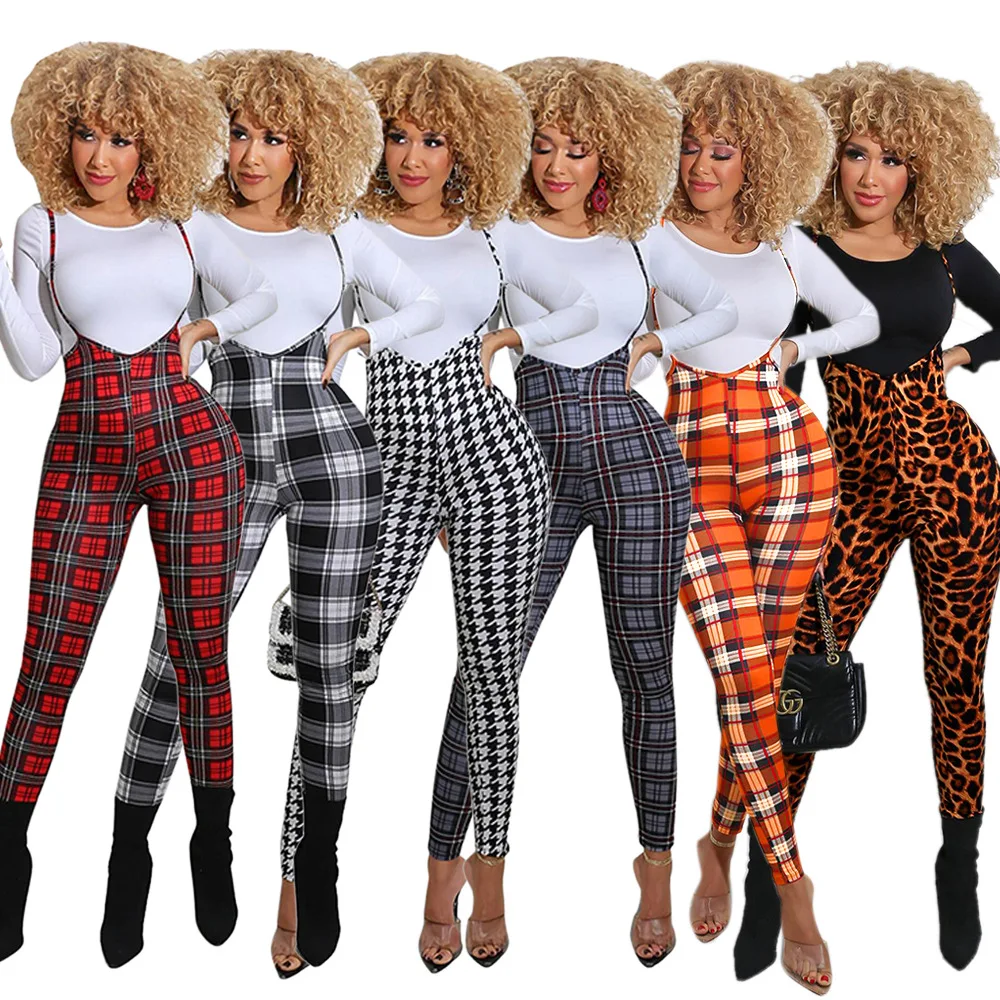 

Vintage Fitness Matching Women Two Piece Sets White Long Sleeve Slim Fit T-shirts and Bodycon Suspenders Fall Autumn Club Outfit