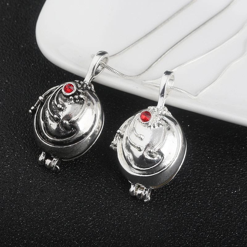 20 Teile/los Die Vampire Diaries Halskette Können Öffnen Vintage Elena Gilbert Verbena Eisenkraut Rot Kristall Anhänger Halskette Frauen Geschenk
