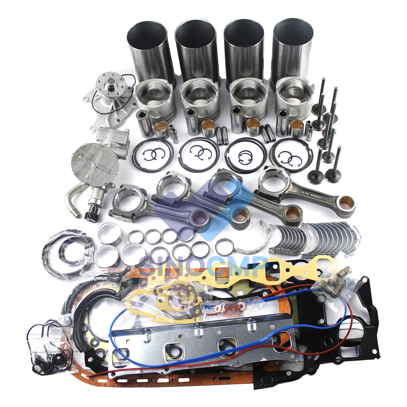 d722 d722ebh d722b engine rebuild kit std for kubota k008 k008 3 excavator tg1860 54 tractror 4JB1 4JB1T Engine Overhual Rebuild Kit Connect Rod Valves Oil Pump For Hitachi Kato Excavator