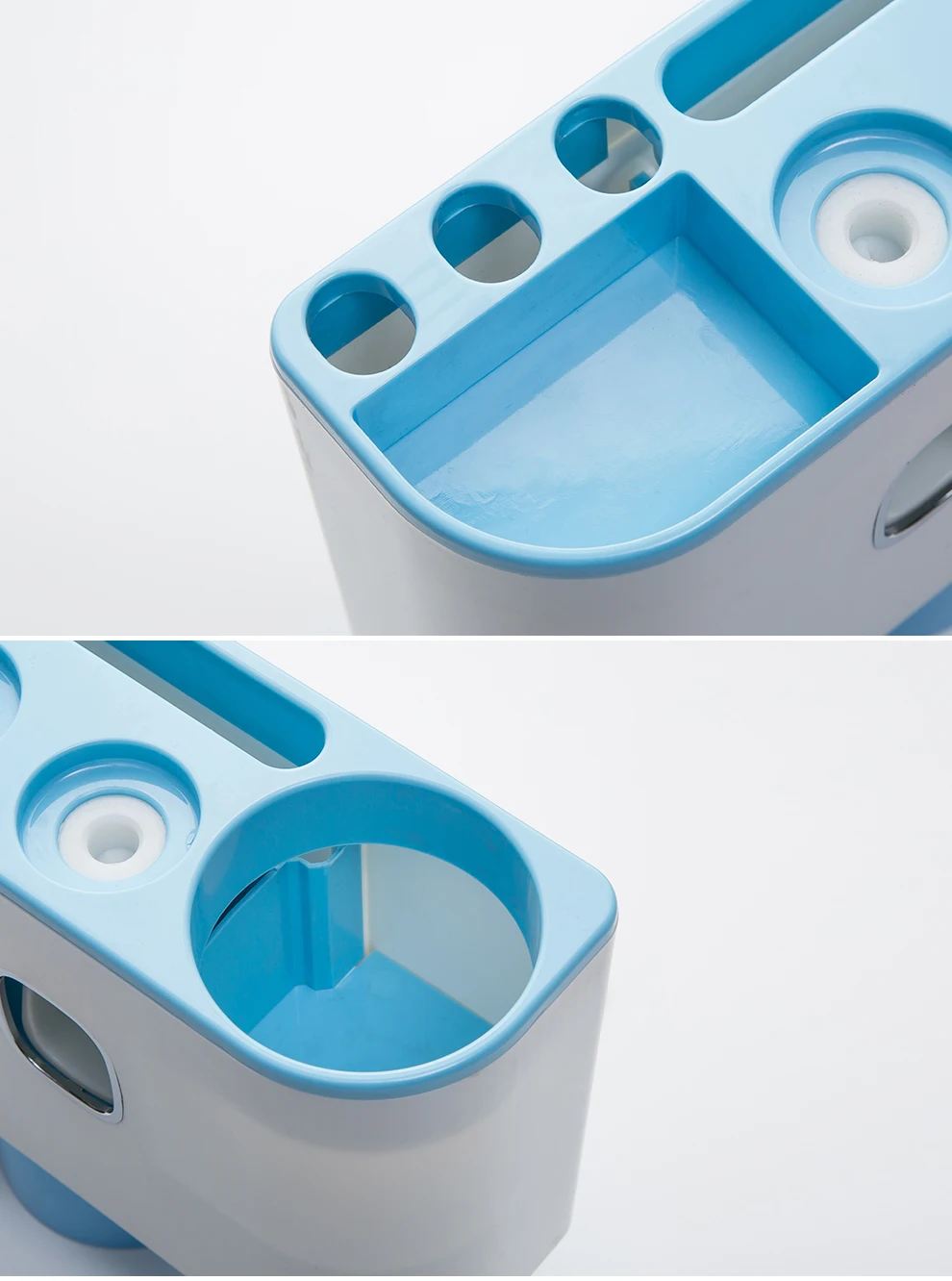 Free Shipping ABS Plastic Storage Shelf Glue-free installation Toothbrush rack free punching mouth brushing cup wall-mounted