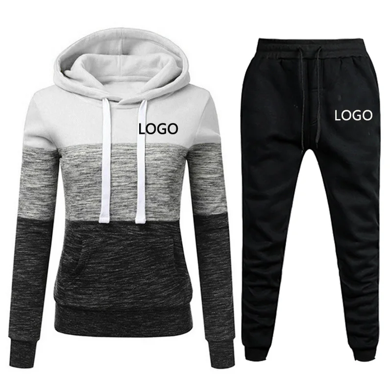 Женский спортивный костюм из 2 предметов флисовая толстовка с капюшоном и штаны