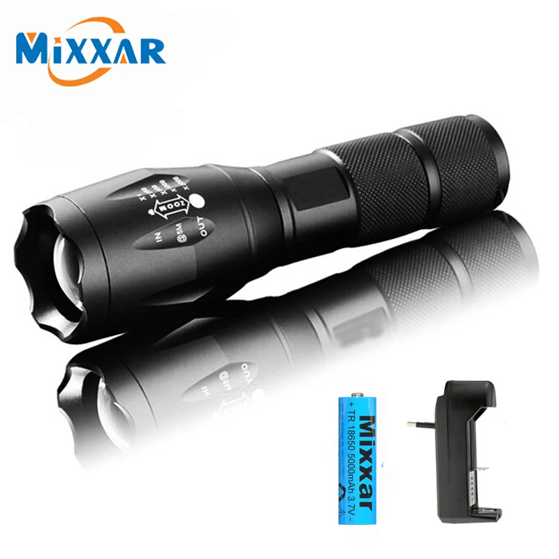 

ZK20 CREE XML-T6 4000 Lumens Flashlight LED Torch 5 Mode Zoomable LED Flashlight Bike Bicycle Light by 1*18650 or 3*AAA Battery