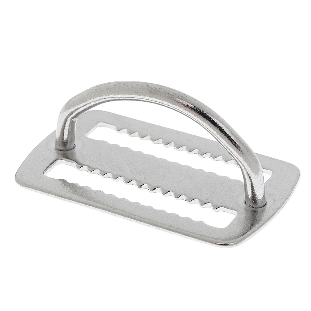 Scuba Diving 316 Stainless Steel 5cm Weight Belt Keeper With D Ring Harness Gear Tool
