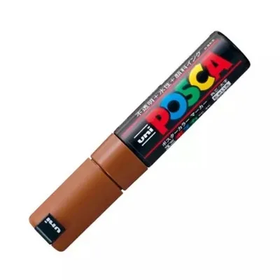 Один кусок Uni Posca PC-8K Краска Маркер-широкий Tip-8mm 15 цветов доступны Рисунок плакат реклама граффити ручка - Цвет: Коричневый