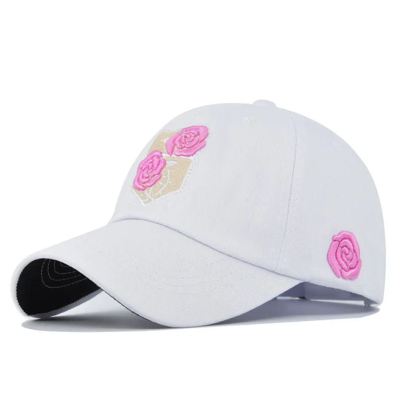 Spring  Summer Baseball Cap Three-Dimensional Rose Embroidered Baseball Cap Men and Women Baseball Cap Summer Outdoor Sun Hat ponytail baseball cap Baseball Caps