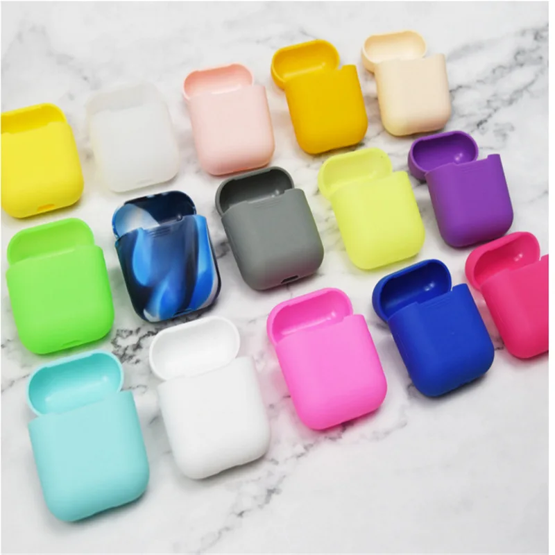 Low Price AirPods Silicone Protective Sleeve Earphone Box Apple Wireless Bluetooth Headset Shatter-resistant Received Take IPhon